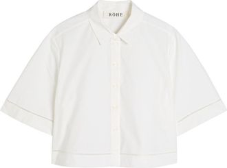 Róhe Embroidered Cotton-poplin Shirt - White - 40 (UK12 / M)