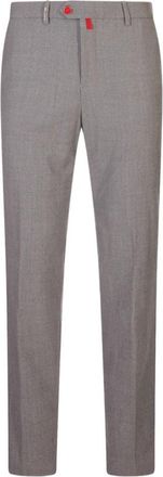 Kiton Kostuumbroek - Heren - Nette broeken - Grijs - W38 - Wol - Broeken