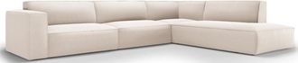 BLOOMINGLOFT 6-Sitzer Design Ecksofa Gaby Samt rechts