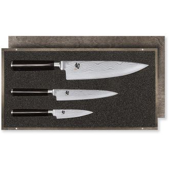 Kai Juego De 3 Cuchillos Kai Shun Classic Damasco En Caja De Regalo