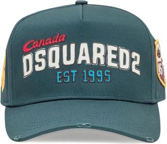 Dsquared2 Green Logo Embroidered Baseball Hat