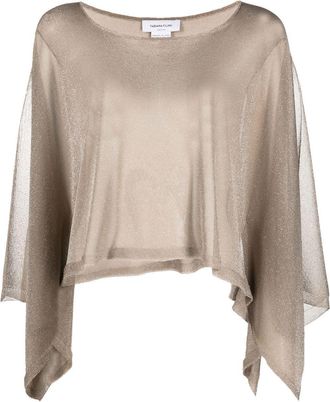 Fabiana Filippi wide-sleeve sweater - women - Viscose/Polyester - OS - Gold