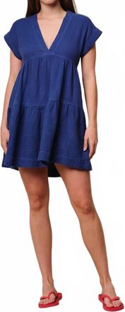 Sundry Gauze Tiered Dress In Midnight