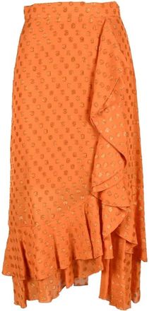 L'autre Chose gonna - Dames - Midirokken - Oranje - XS - Rokken