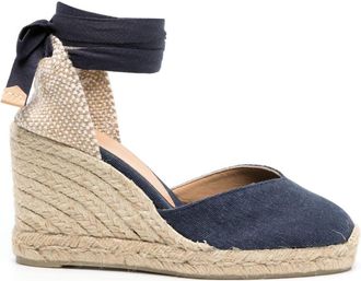 Castaner Chiara 70mm espadrilles - women - Calf Leather/Rubber/Cotton - 38 - Blue