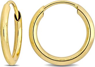 Amour 11mm Hoop Earrings in 14k Yellow Gold
