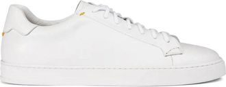 Doucal's White Calf Leather Sneakers