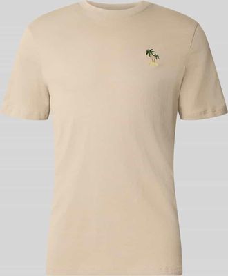 Blend T-Shirt mit Stitching Modell KAAN in Beige, Gr&ouml;&szlig;e 3XL