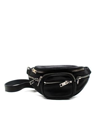Alexander Wang Black Leather Mini Bum Bag