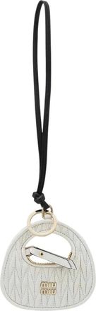 Miu Miu Trick Wander Sleutelhanger - Dames - Sleutelhangers & Tashangers - Wit - ONE Size - Leer - Accessoires