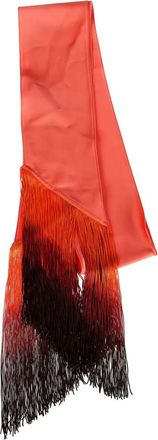 Andamane Sciarpa Wynnetta con frange - Rosso