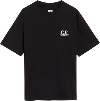 C.P. Company Logo T-shirt - Heren - T-shirts - Zwart - M - Katoen - Tops