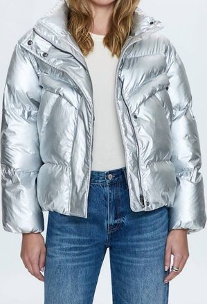 Pistola Denim Sascha Puffer Jacket In Silver