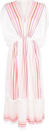 Lemlem Eshe stripe-print dress - women - Cotton/Acrylic - S - Pink