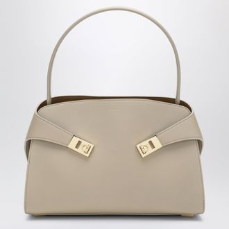 Ferragamo Ivory Hug Soft M handbag in leather