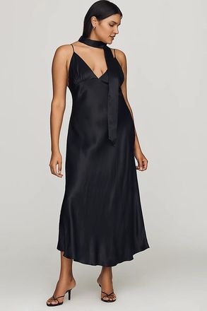Maeve Clara Scarf-Neck Midi Dress
