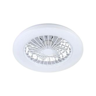 OEM Plafoniera Led Con Ventilatore 45w Bianca 48cm Effetto Stellato Cct