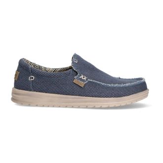 Hey Dude Gevlochten Casual Schoen - Heren - Loafers - Blauw - 42 EU - Katoen - Schoenen