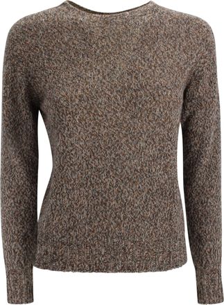Be You Round-neck Cashmere Sweater In Mottled Yarn