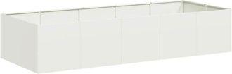 vidaXL Jardinera acero blanco 200x80x40 cm Vidaxl