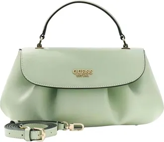 Guess Tassen, Dames, Groen, ONE Size, Leer, Amorette Top Handle Flap