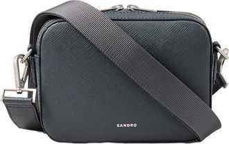 Sandro Small reconstituted leather bag in Steel at Nordstrom, Size Medium