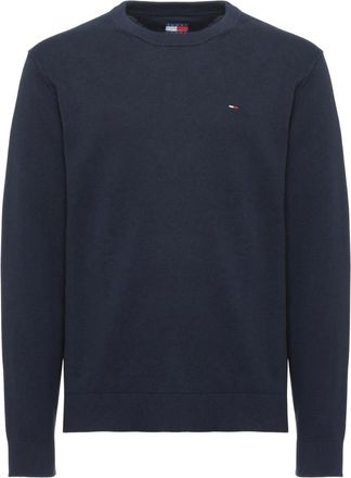 Tommy Hilfiger Jersey ligero de corte ajustado con bandera bordada - Knitwear - Hombre - Azul - XL