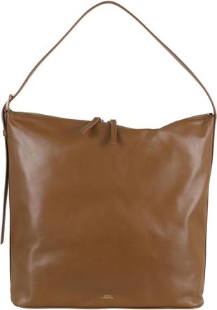 A.P.C. Karamel Leren Schoudertas - Dames - Schoudertassen - Bruin - ONE Size - Leer - Tassen