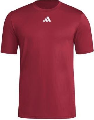 adidas Short Sleeve Pregame T-Shirt in Collegiate Burgundy/White at Nordstrom Rack, Size Xx-Large
