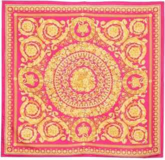 Versace Blue/Gold Silk Scarf 90 cm