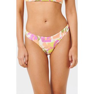 Rip Curl Topanaga Geo High Cut Bikini Bottoms in Multi Color at Nordstrom, Size Xx-Large