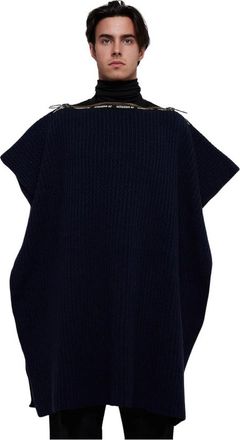 A.P.C. Wollen Poncho - Heren - Ponchos - Blauw - ONE Size - Wol - Jassen