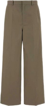 Balenciaga Broeken, Dames, Groen, L, Katoen, Grote Chino Broek