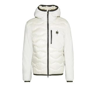 Blauer Heren Synthetische Puffer Jas - Heren - Gewatteerde jassen - Wit - M - Polyester - Jassen