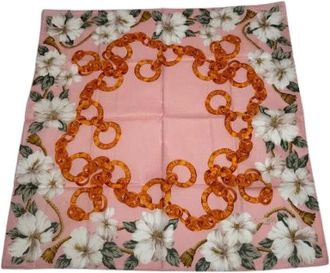 Celine Pre-owned Scarves, female, Pink, Size: ONE SIZE Pre-owned Silk Scarf