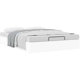 vidaXL Estructura De Cama Otomana Sin Colch&oacute;n Blanco 140x200cm Vidaxl
