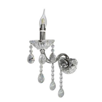Trade Shop Trade Shop Traesio - Trade Shop - Applique Da Muro Candelabro Gocce Pendenti Cristallo Acrilico Attacco E14 E34 - Plata
