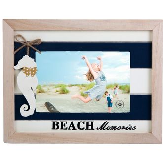 Beachcombers 4X6 Frame With Hanging Seahorse in Beige at Nordstrom, Size Medium