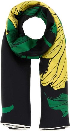 Alexander McQueen Black Printed Scarf