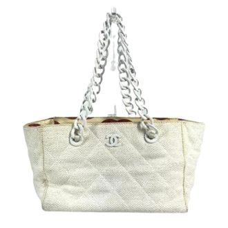 Chanel Pre-owned Tote Bags, female, White, Size: ONE SIZE Pre-owned Vintage Tote Bag