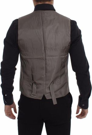 Dolce & Gabbana Cotton Stretch Dress Vest - Beige