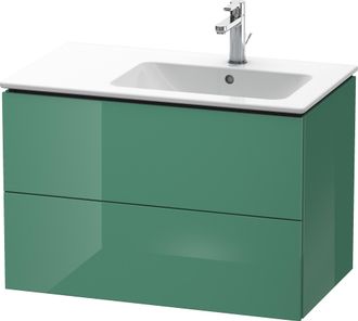 Duravit Duravit L-cube Mueble De Pared 82,0 X 48,1 Cm, 2 Cajones, Para Me By Starck 234683 Lavabo Derecha, Color: Jade Laca Alto Brillo - Lc629200303