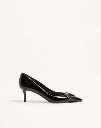 Valentino Garavani VLogo Signature Patent Leather Pumps 60mm Woman BLACK 35.5