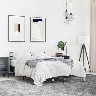 vidaXL Bed Frame without Mattress Black 140x200 cm Vidaxl