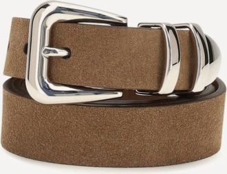 Brunello Cucinelli Suede Belt Male 95