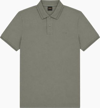 HUGO BOSS Mens Boss Pe Interlock Relaxed Fit Polo - Grey - Size: 44