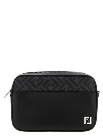 Fendi Black Squared FF Crossbody Bag