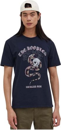 The Kooples Heren, Tops, Blauw, Maat: L Katoen