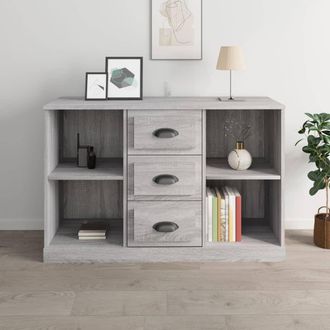 vidaXL Aparador De Madera Contrachapada Gris Sonoma 104,5x35,5x67,5 Cm Vidaxl