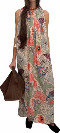 Rodebjer Lobelia Dress In Coral Multi